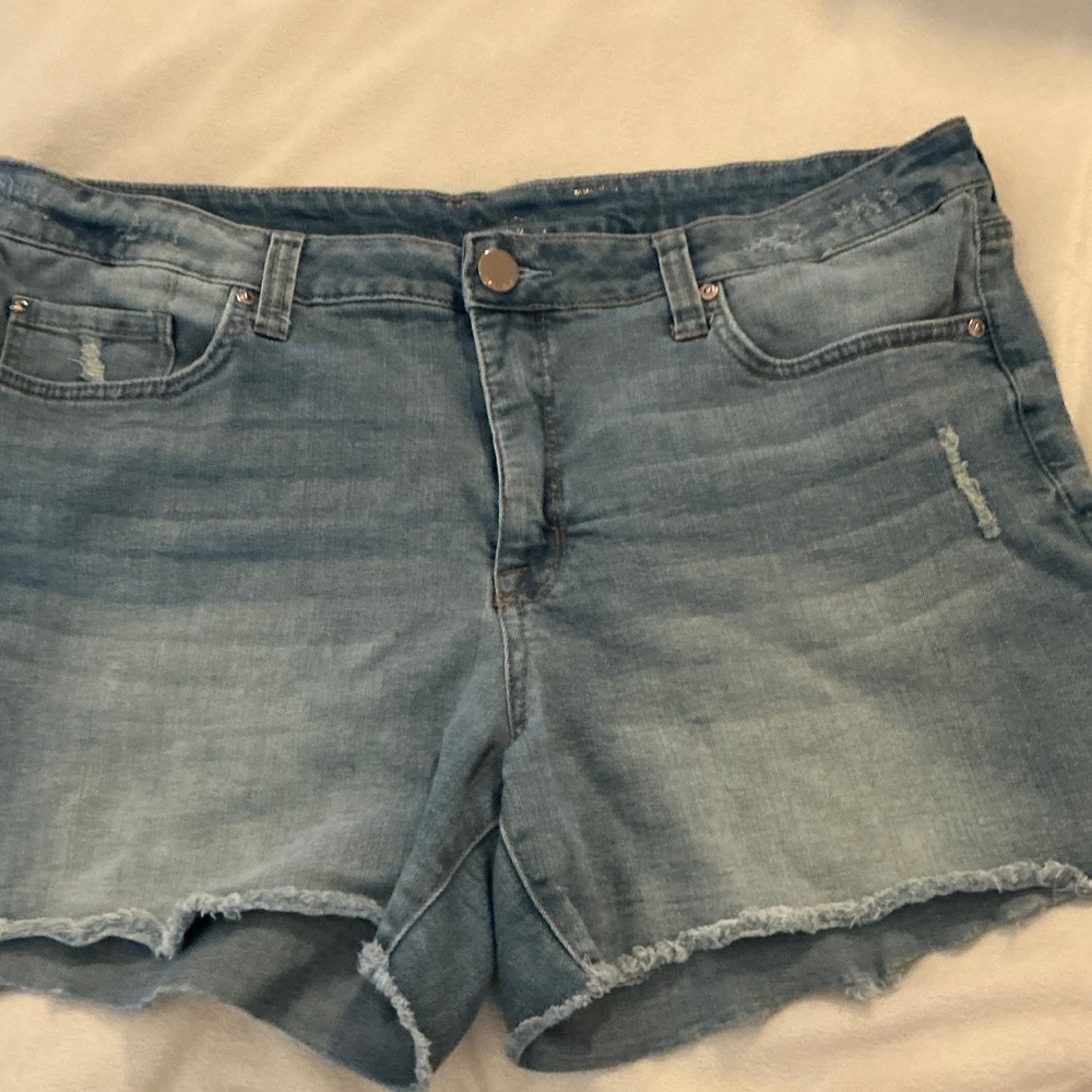 7 For All Mankind Light Blue Jean Shorts 14